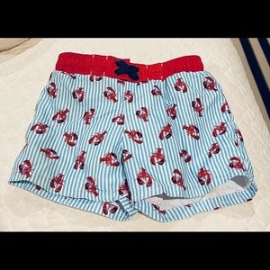 Lobsters & Stripes 18 Month Swim Trunks! 🦞 💙 🤍